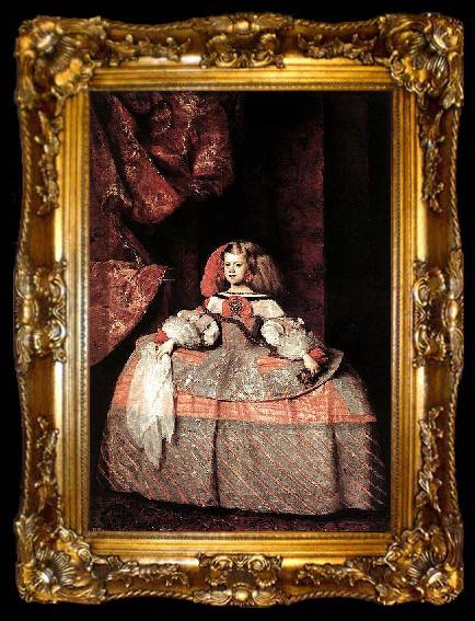 framed  Juan Bautista Martinez del Mazo Retrato de la infanta Margarita, ta009-2